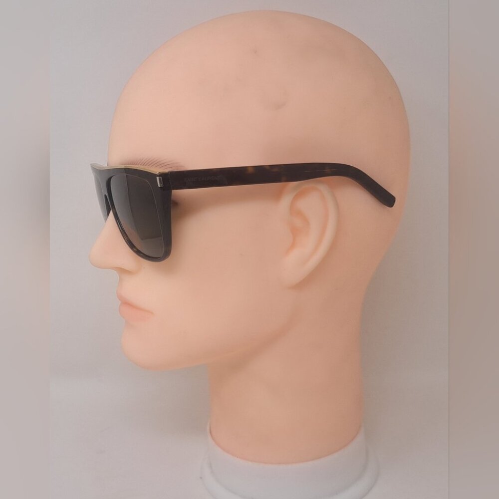 Saint Laurent Sunglasses SL1 Combi 004 Havana Gold Unisex Square Italy 59-13-140 - Picture 14 of 16